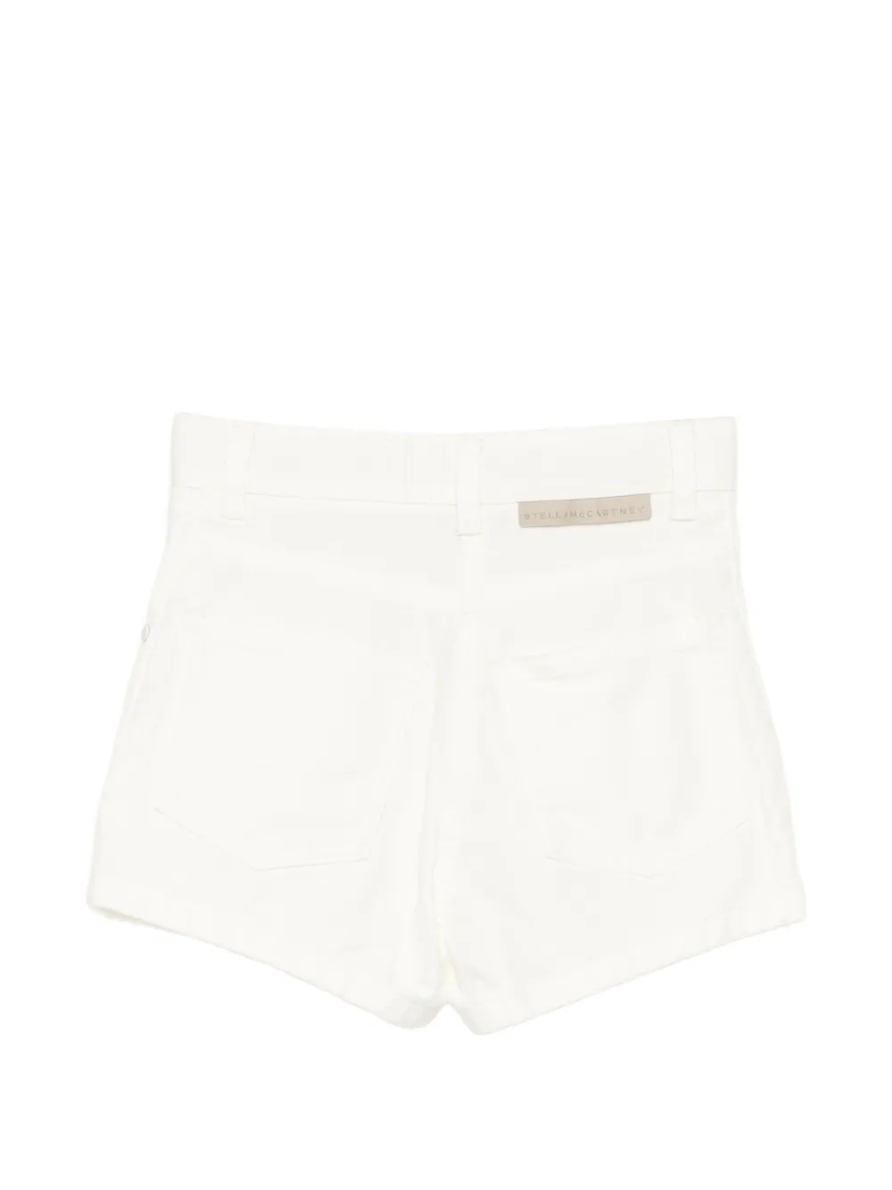 Шорты из хлопкового денима Stella Mccartney Kids, белый — фото 2