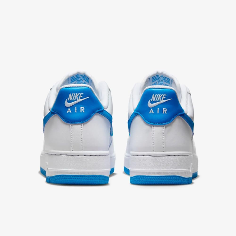 Кроссовки Nike Unisex Air Force 1 07, белый/белый/синий — фото 3