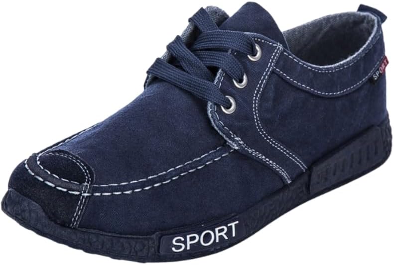 

Мужские повседневные кроссовки из холста - всесезонные дышащие и спортивные кроссовки, удобная обувь на каждый день Hoalox, синий