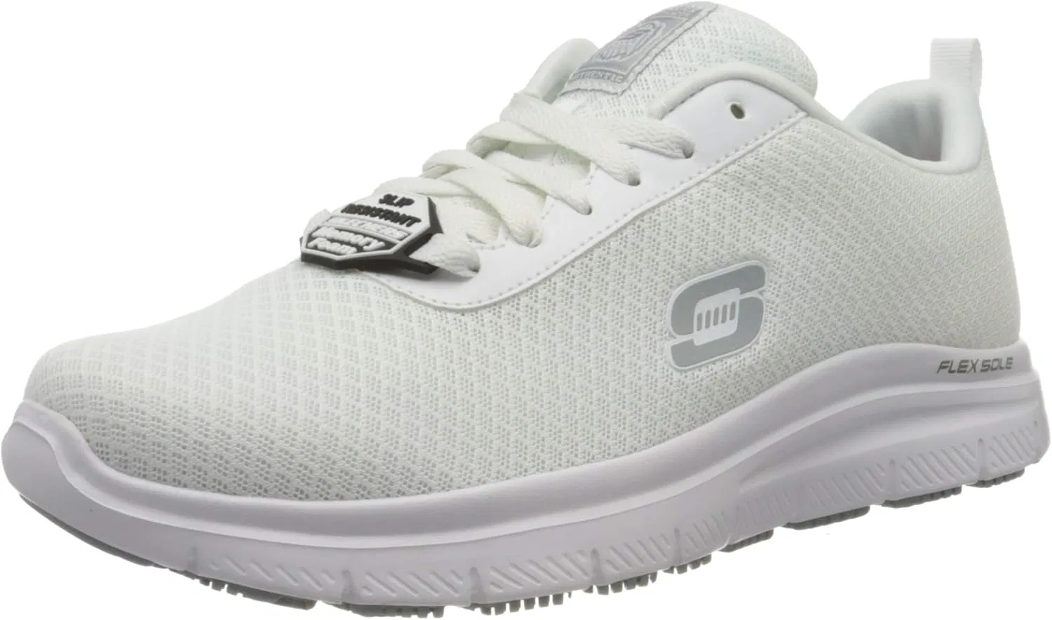 Мужские кроссовки Skechers Flex Advantage Sr Bendon, White Mesh Water And Stain Repellent Treatmen