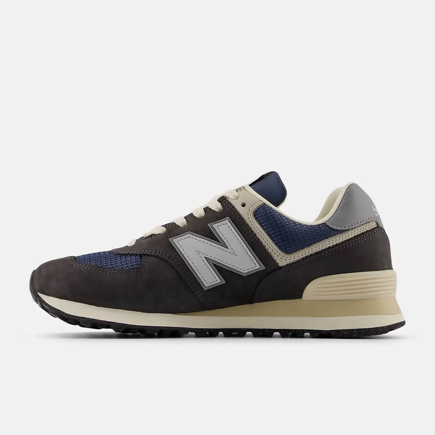 New Balance Мужские кроссовки 574 в цвете Black Cement Slate Grey — фото 4