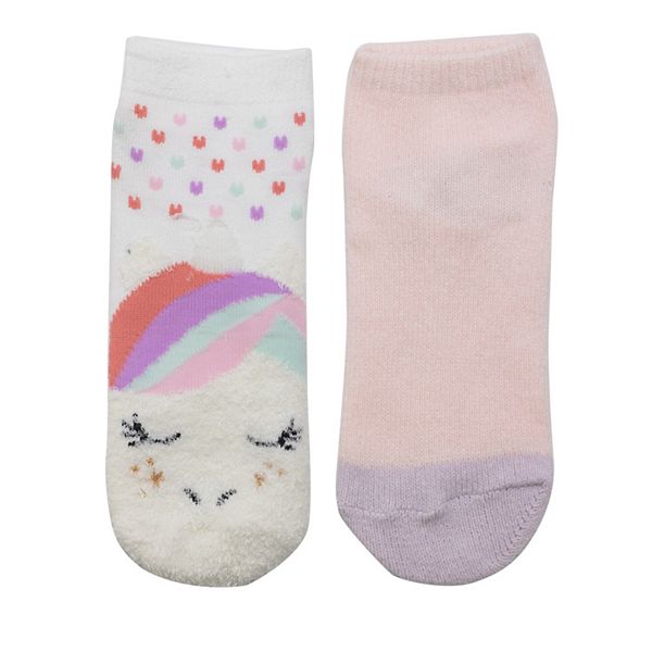 Детские тапочки-носки с подкладкой из плюша 2 шт Cuddl Duds, Unicorn — фото 2