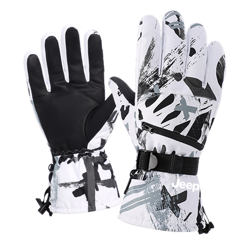 

Утепленные лыжные перчатки Unisex Jeep, серый graffiti[women's]