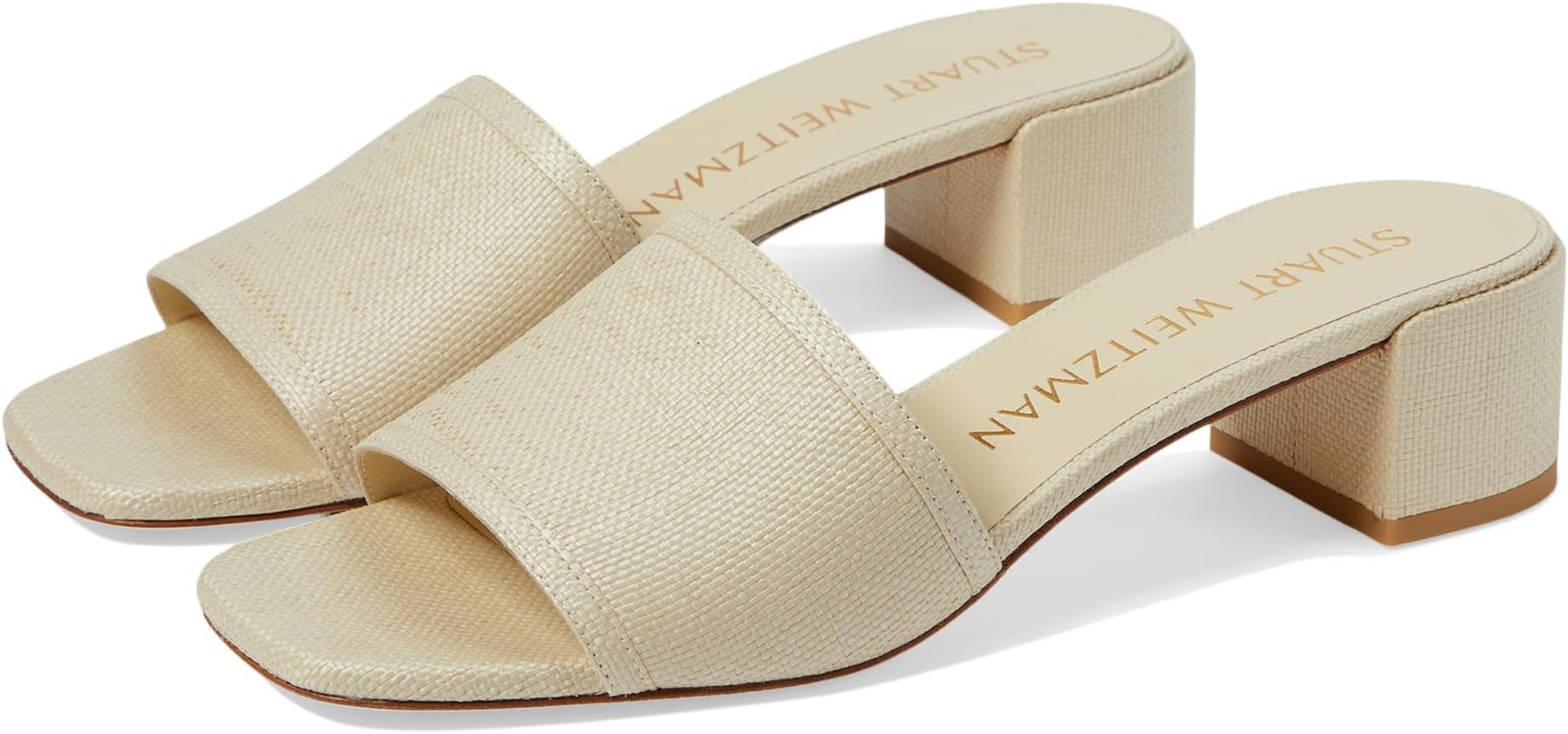 Туфли Stuart Weitzman Cayman 35 Block Slide, Natural