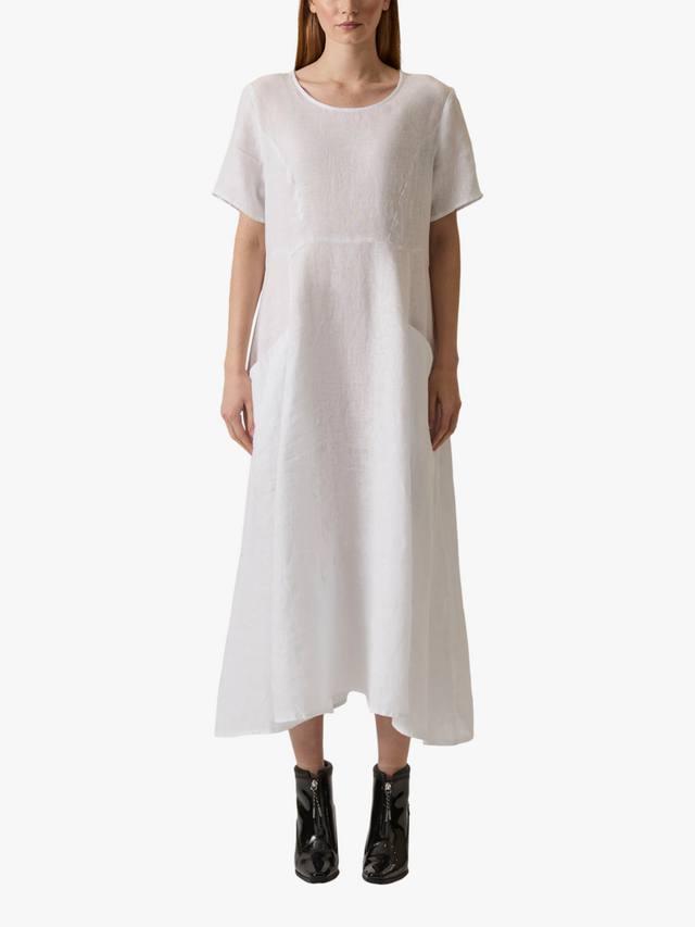 

Платье из чистого льна с карманами James Lakeland, White