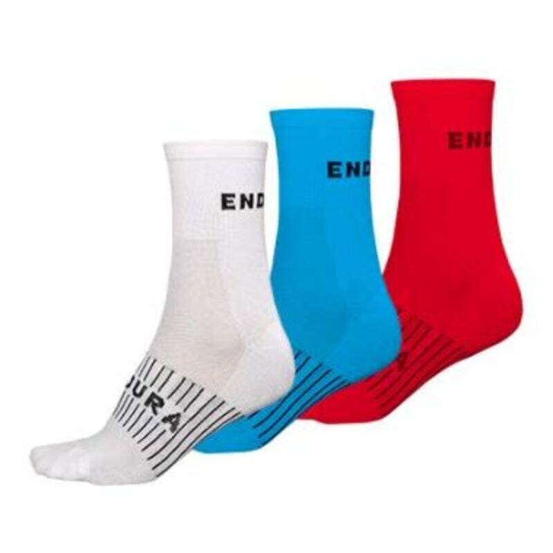 

Велосипедные носки Endura CoolMax Race 3-P Белый-Синий-Красный