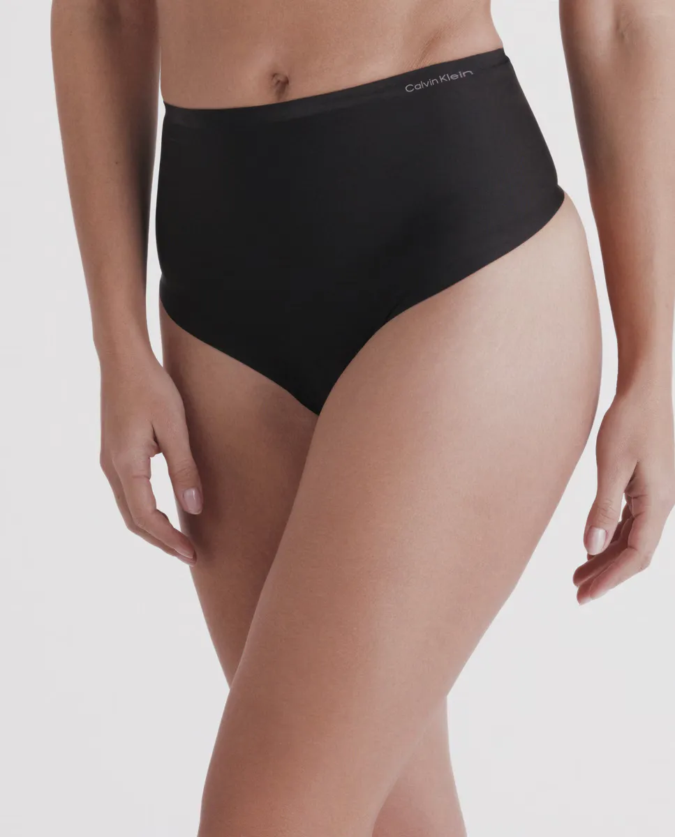 SECOND SKIN SMOOTHING Стринги высокой формы Calvin Klein, чёрный — фото 3