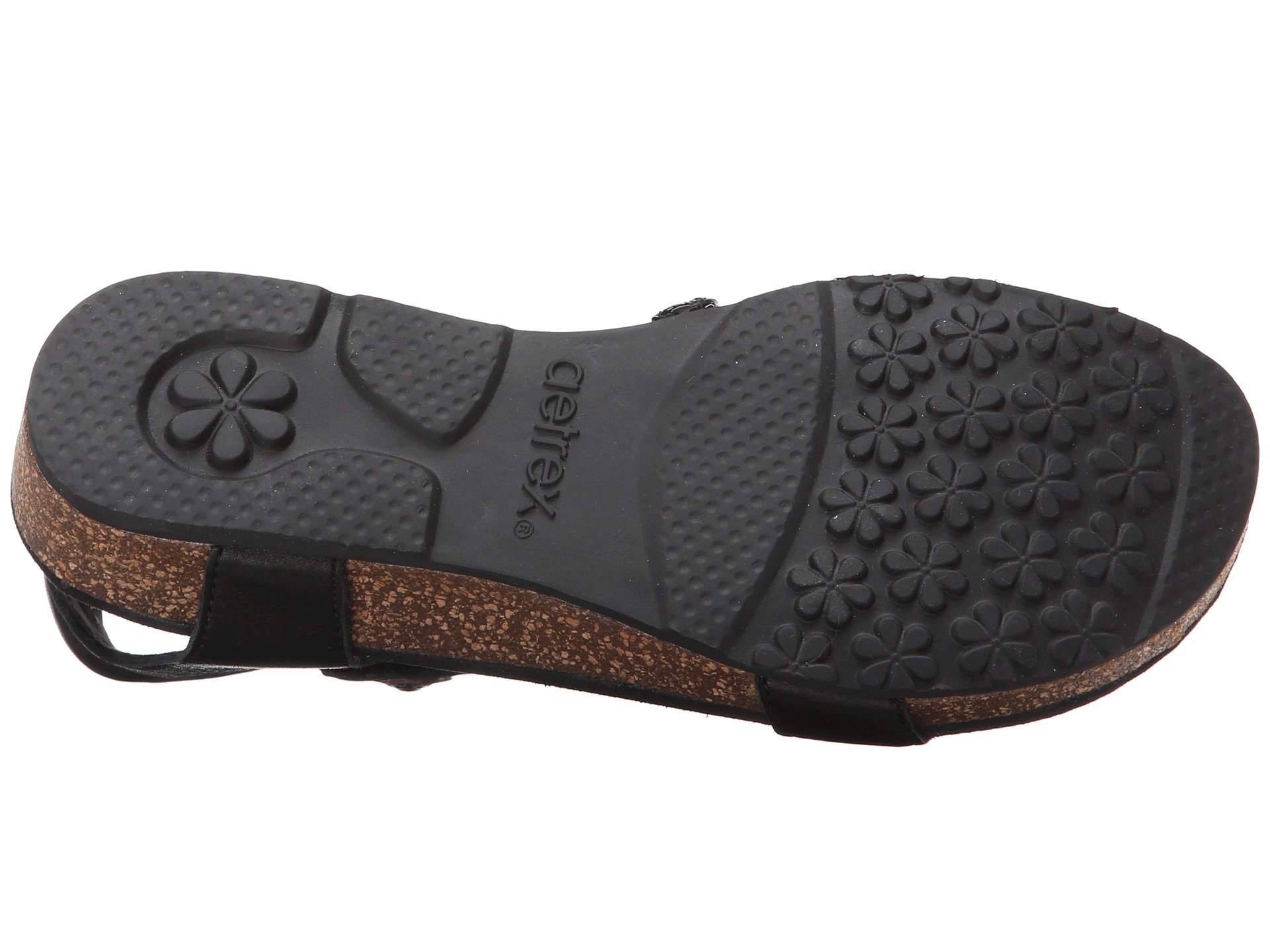 Сандалии Aetrex Jillian Quarter Strap, черный