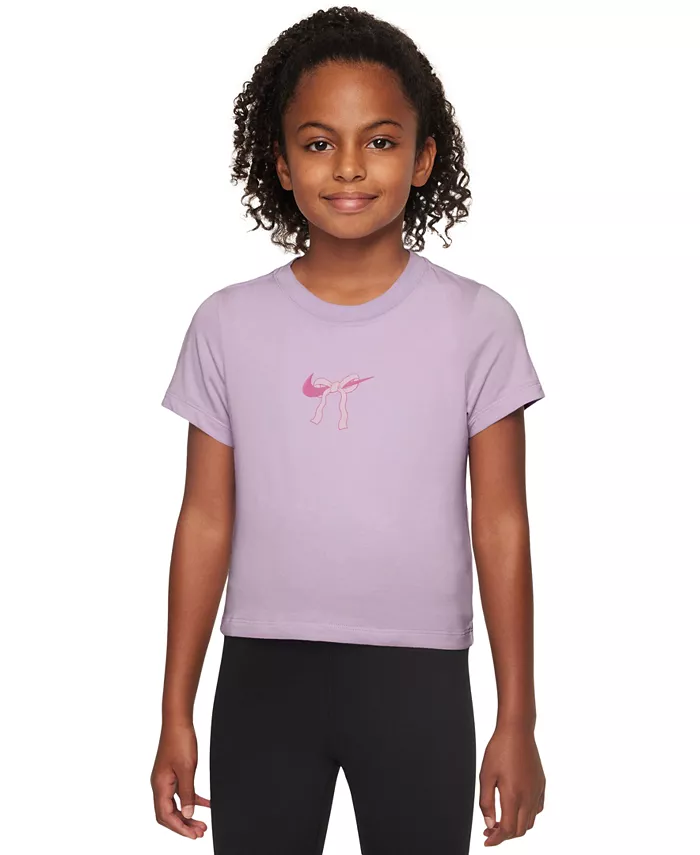 

Футболка с принтом укороченная Big Girls Sportswear Nike, фиолетовый