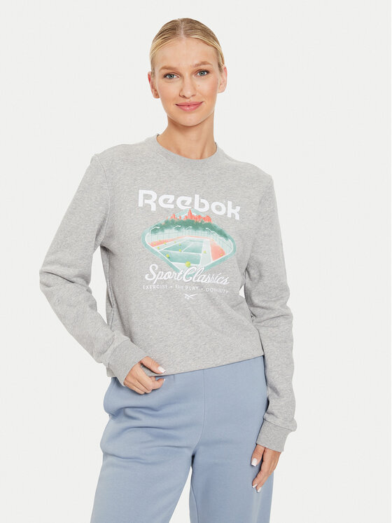 

Свитшот regular fit Court Sport FT Craw 100076214 Reebok, серый