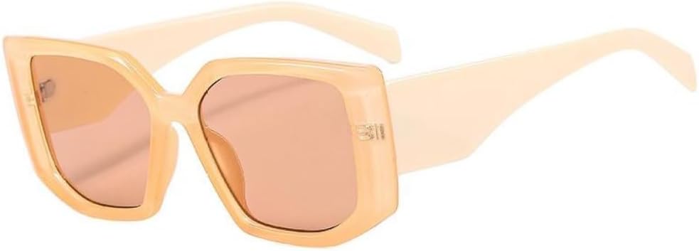 

Модные квадратные солнцезащитные очки для женщин, винтажные, увеличенного размера, с защитой от УФ-излучения UV400, квадратные, с градиентным переходом цвета, в крупной оправе MTZJH, 5