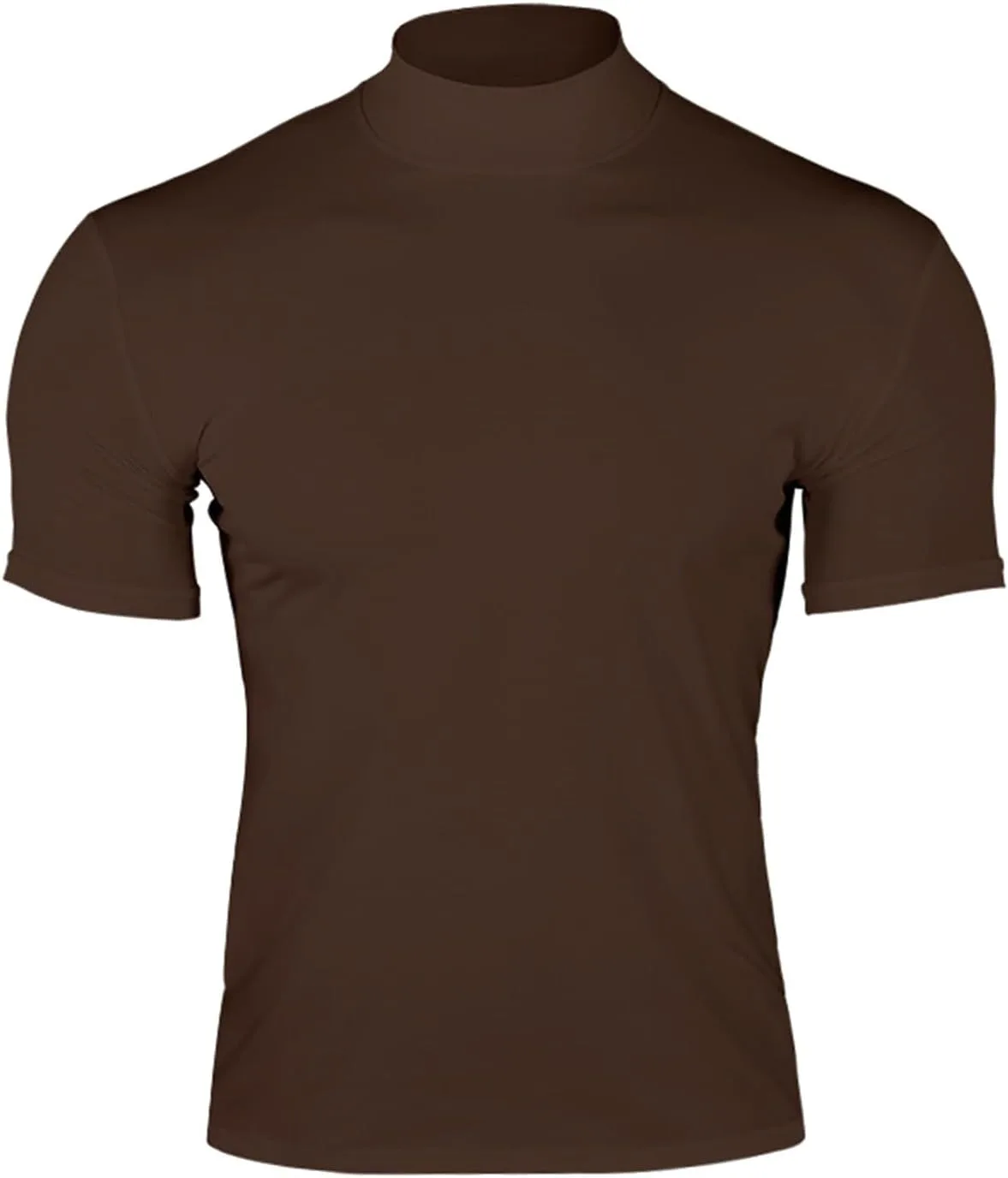 Футболка с коротким рукавом и воротником-стойкой для мужчин, Slim Fit, для тренировок — фото 4