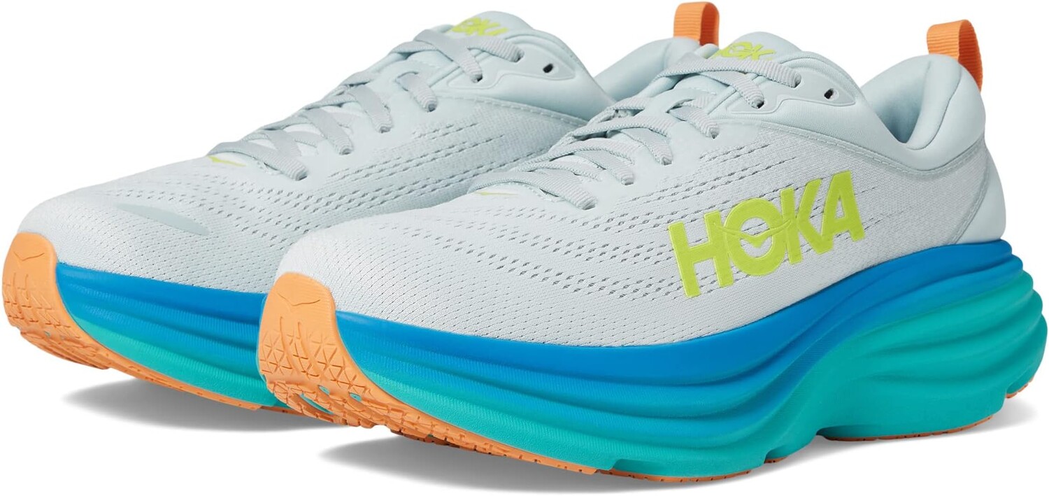 

Кроссовки Bondi 8 Hoka, цвет Ice Flow/Bit Of Blue