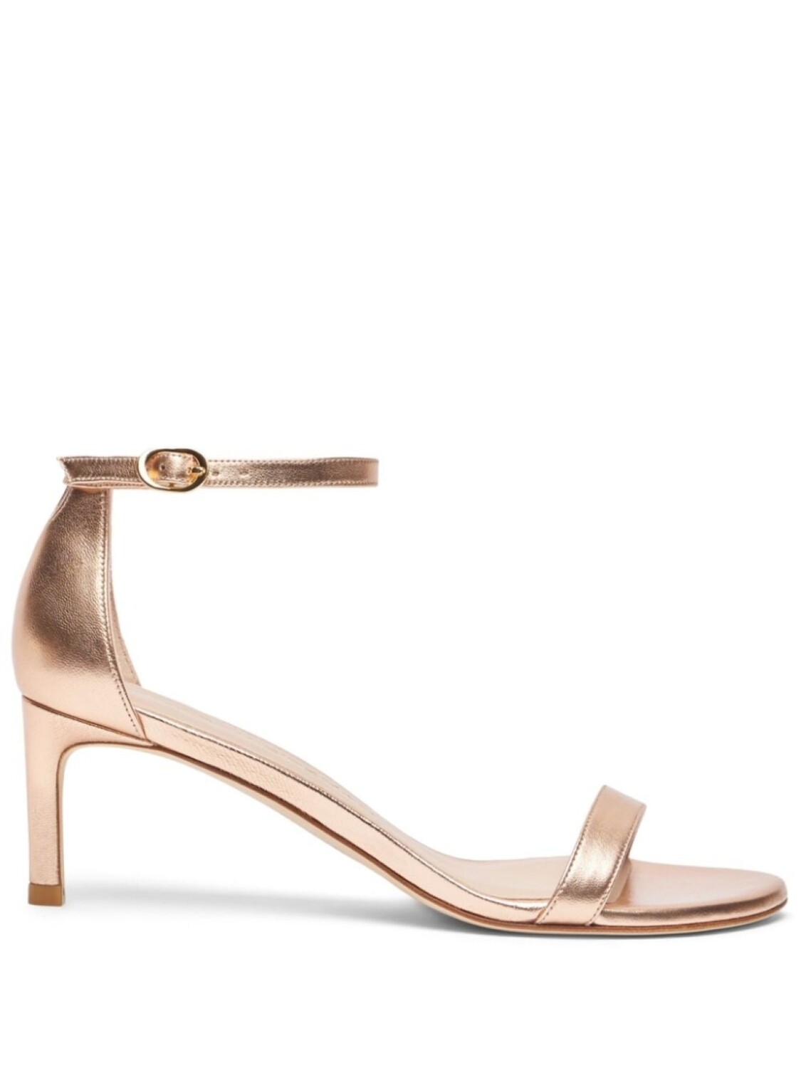 

Stuart Weitzman сандалии Nunakedstraight с металлическим эффектом 60 мм, золотистый