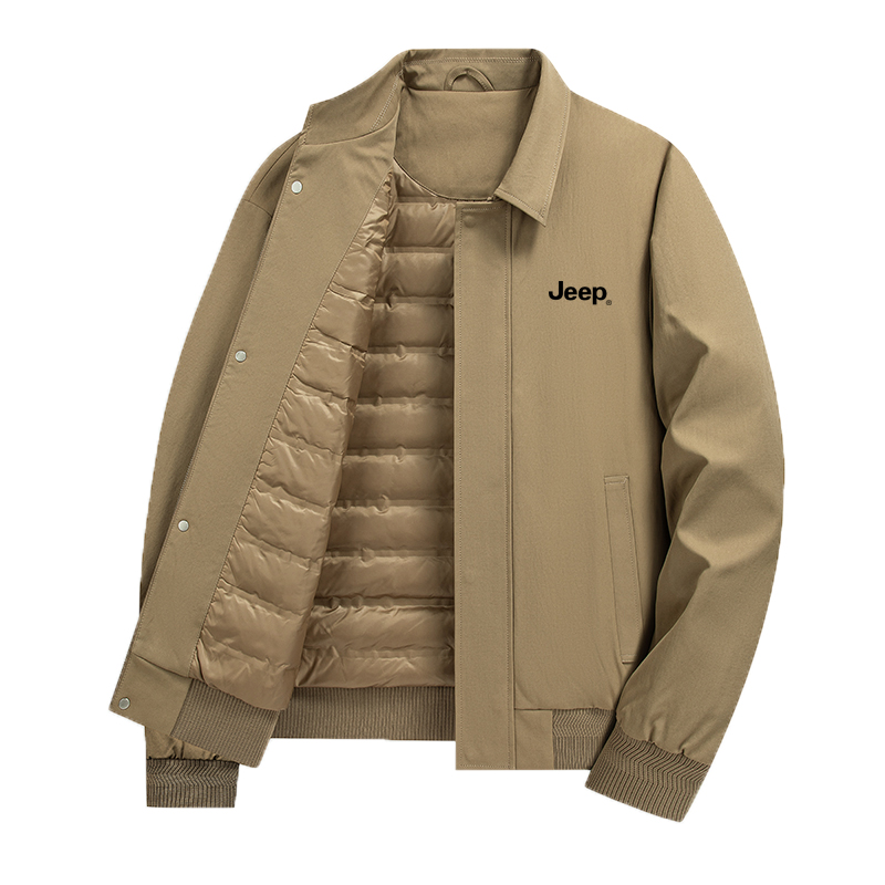 

Пуховик мужской со стойкой, легкий Jeep, хаки