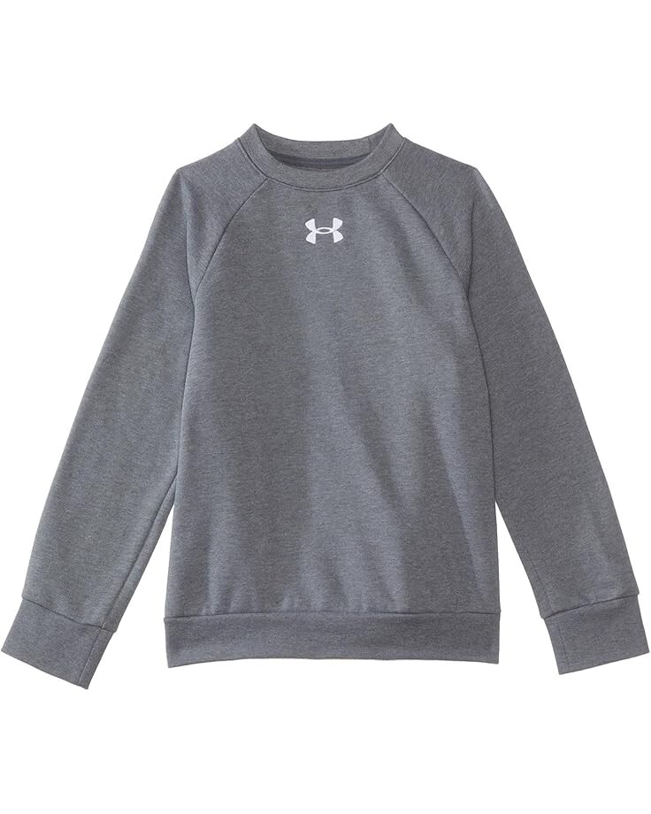 

Толстовка Under Armour Kids Rival Fleece Crew, цвет Castlerock Light Heather/White