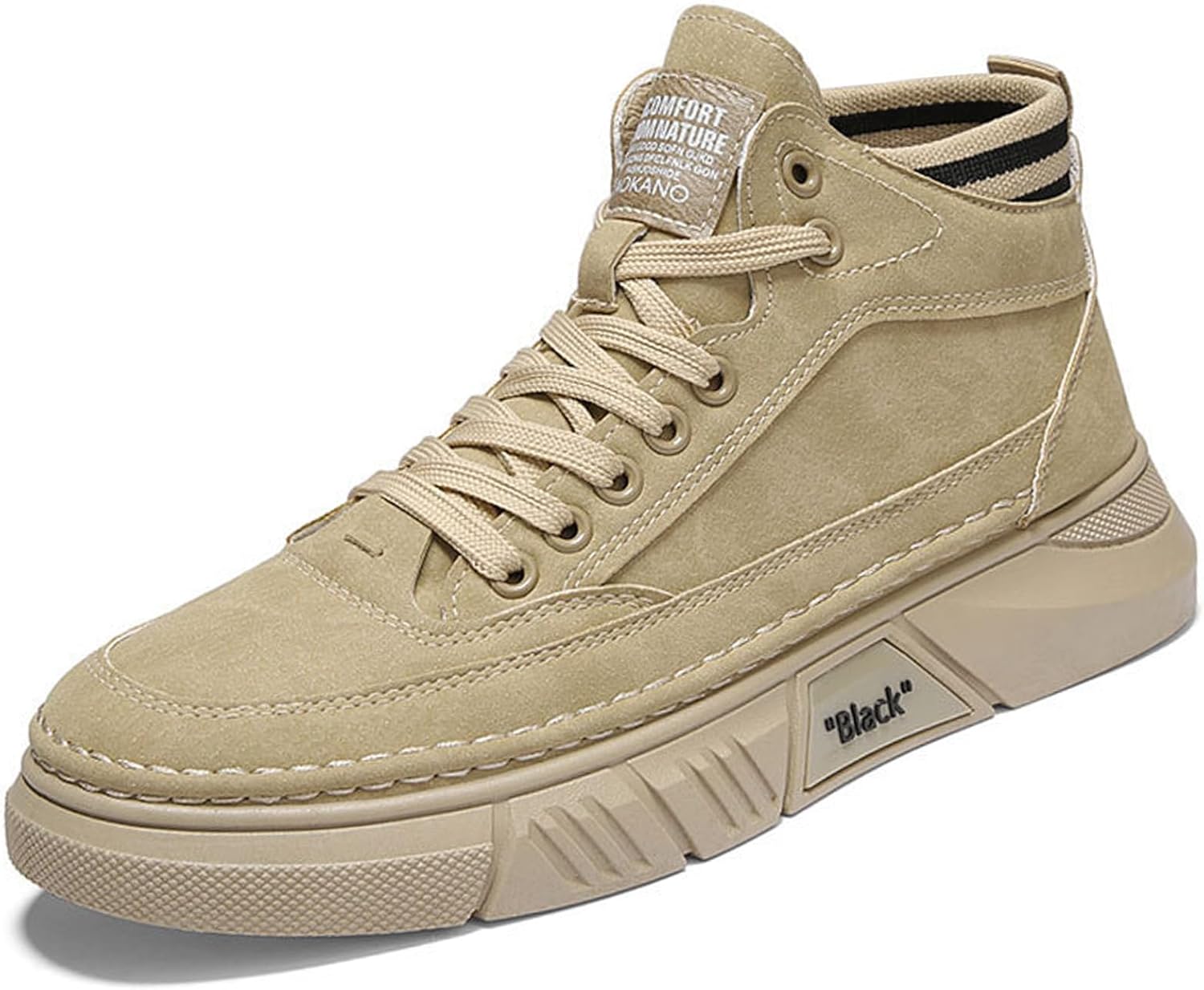 

DEVILEYEZE Мужские повседневные черные высокие итальянские кожаные ботинки, осень/зима, водонепроницаемые, с амортизацией, оксфорды на шнуровке, нескользящие, чукка до щиколотки