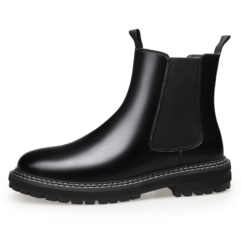 

КАКИАОДИ Высокие Челси Ботинки Мужские Черный Качиотти, Черные С Подкладкой