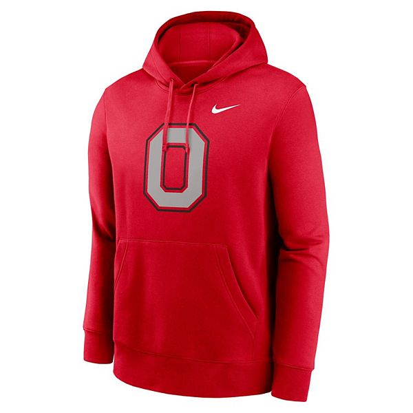 Мужская красная толстовка с капюшоном Ohio State Buckeyes Primetime Alternate Logo Club Fleece Nike — фото 3
