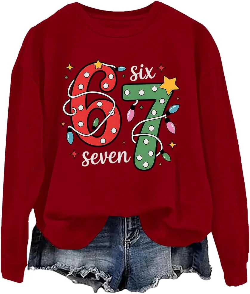 

Толстовка Six Seven Christmas, 6 7 Meme woati