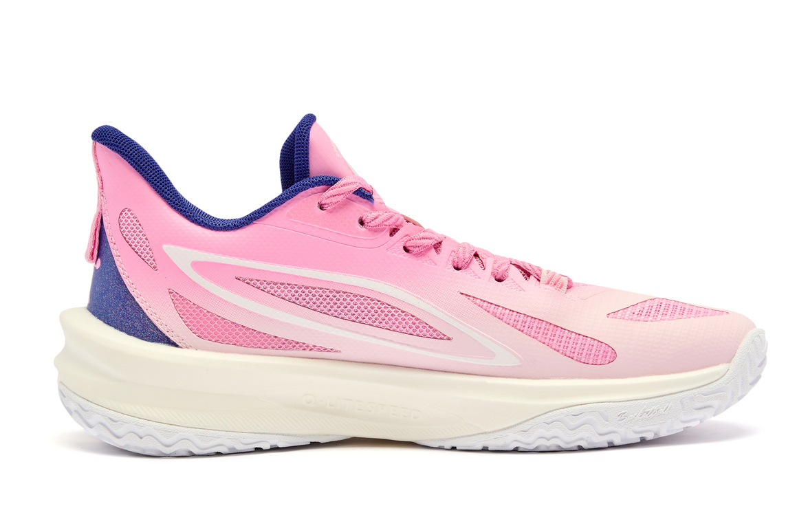 QIAODAN Износостойкие баскетбольные кроссовки Rebound Low top для детей Pink для подростков — фото 4