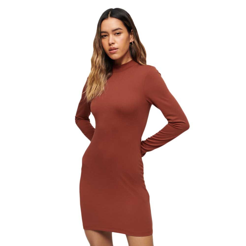 

Короткое платье Superdry Mock Neck Jersey Long Sleeve, красный