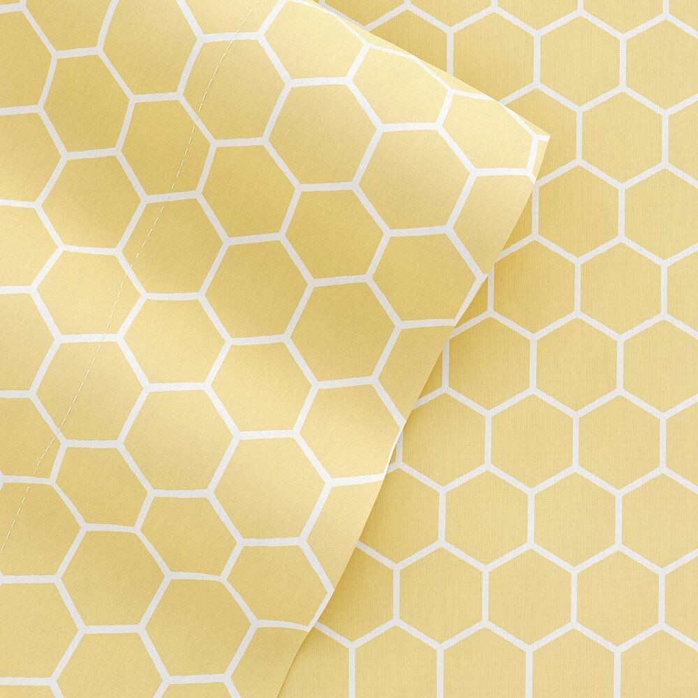 

Домашняя коллекция Комплект простыней с узором Lines Home Collection, цвет Yellow Honeycomb
