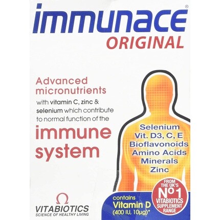 

Vitabiotics с бетакаротином, витаминами и минералами, 30 таблеток, Immunace