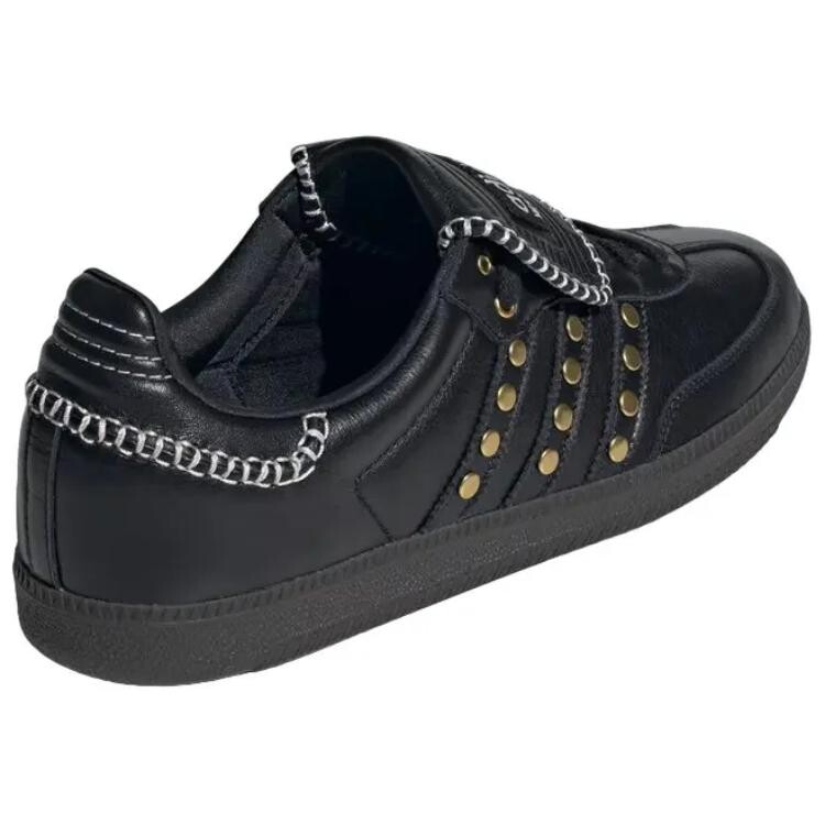 Мужские кроссовки для скейтбординга adidas originals Samba Series, Black gold and white — фото 4
