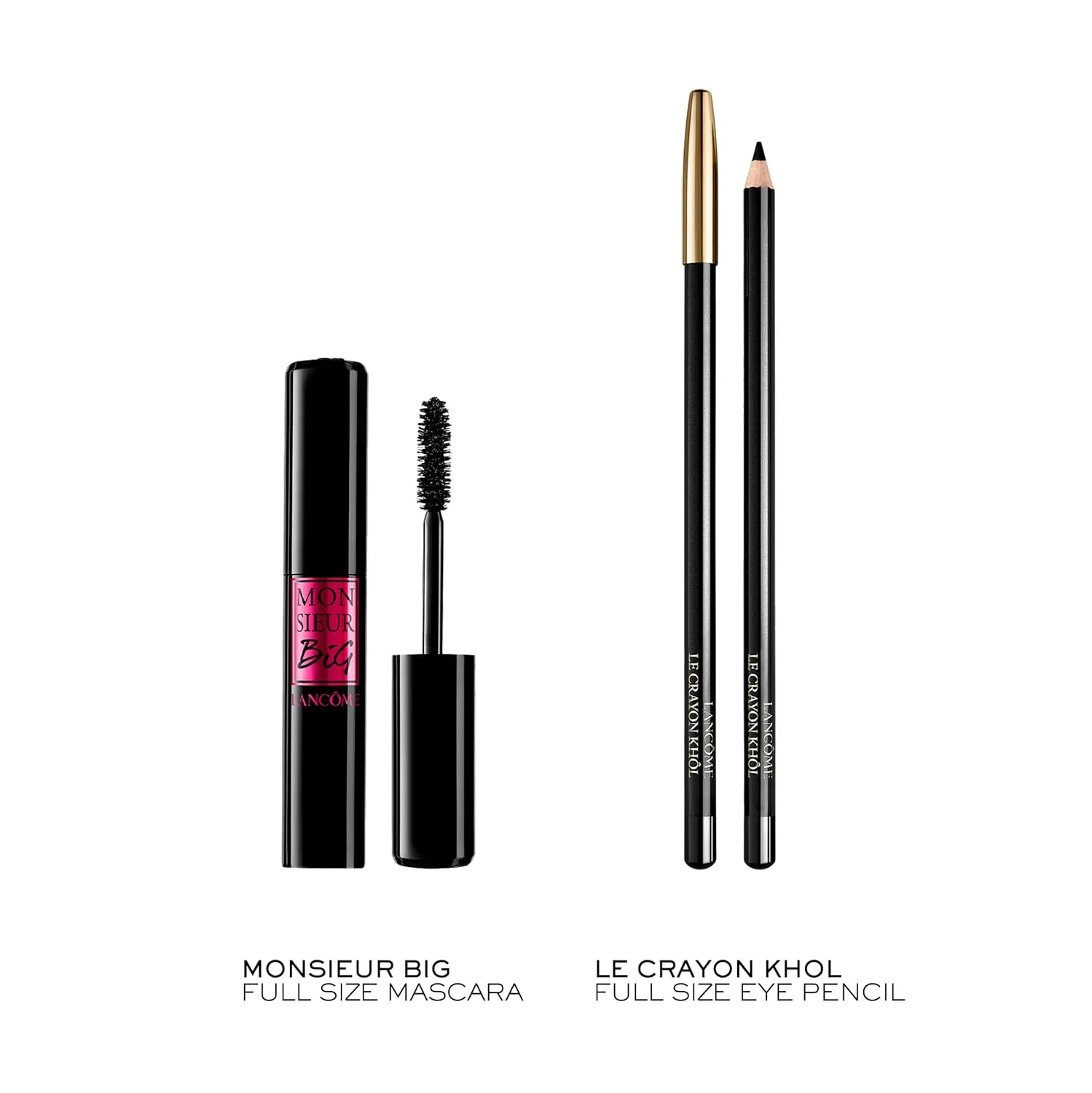 Подарочный набор Lancôme Monsieur Big & Le Crayon Khôl - Тушь для придания объема до 12 раз и стойкость до 24 часов - Эффект накладных ресниц - Черный, Black — фото 2