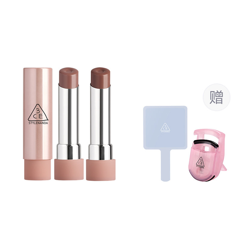 

Тональный блеск для губ глянцевый легко растушевывается Nude помада 2 шт 3CE