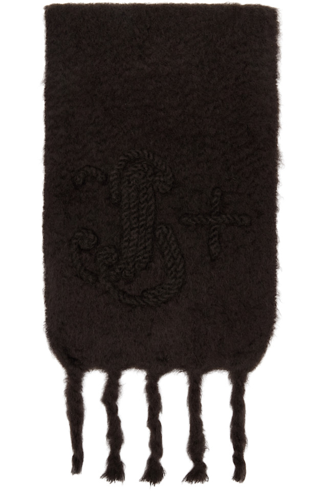 

Jil Sander Коричневый мохеровый шарф