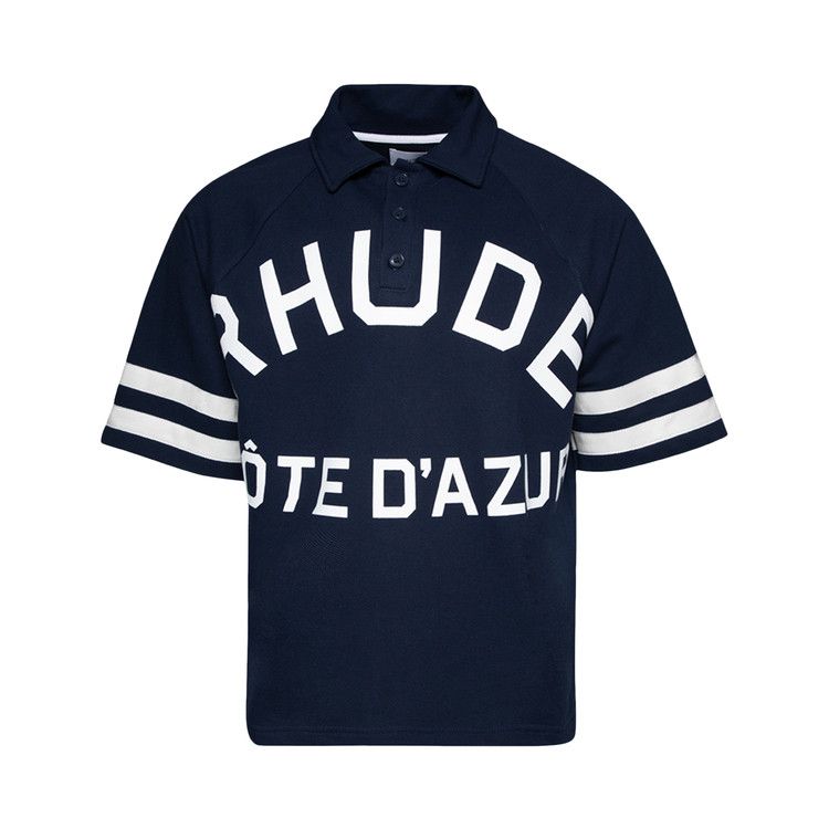 

Поло Rhude Cote DAzur Pique Raglan Polo, Navy/Off White