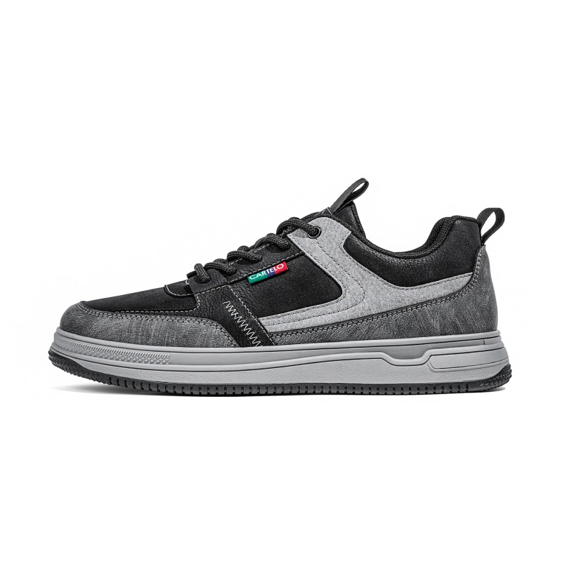

Легкие низкие мужские кроссовки для скейтбординга CARTELO, Black Gray
