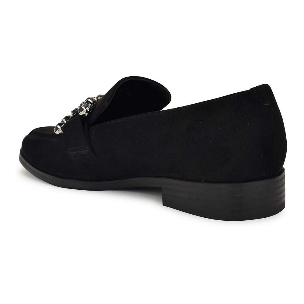 Женские лоферы без шнуровки Nine West Lilpa с миндалевидным носком на плоской подошве, черный — фото 3