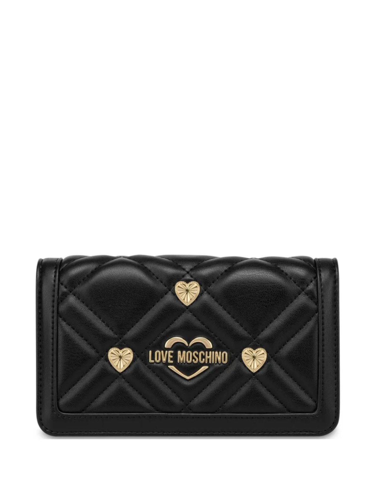 

Стеганая сумка через плечо Love Moschino, черный