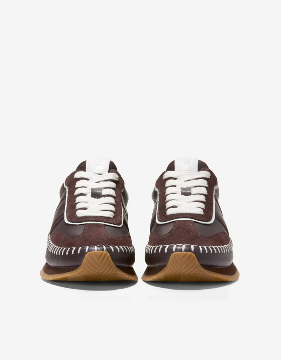 Ультралегкие женские кожаные кроссовки из кожи Cole Haan, коричневый — фото 3