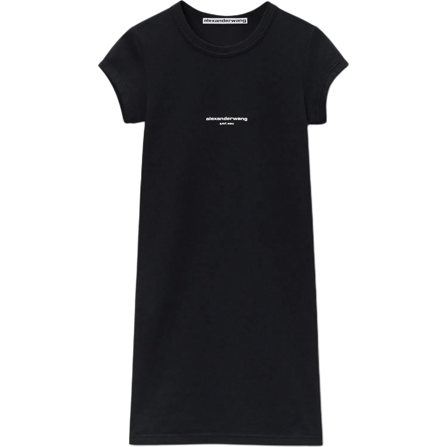 Платье с коротким рукавом Alexander Wang черное