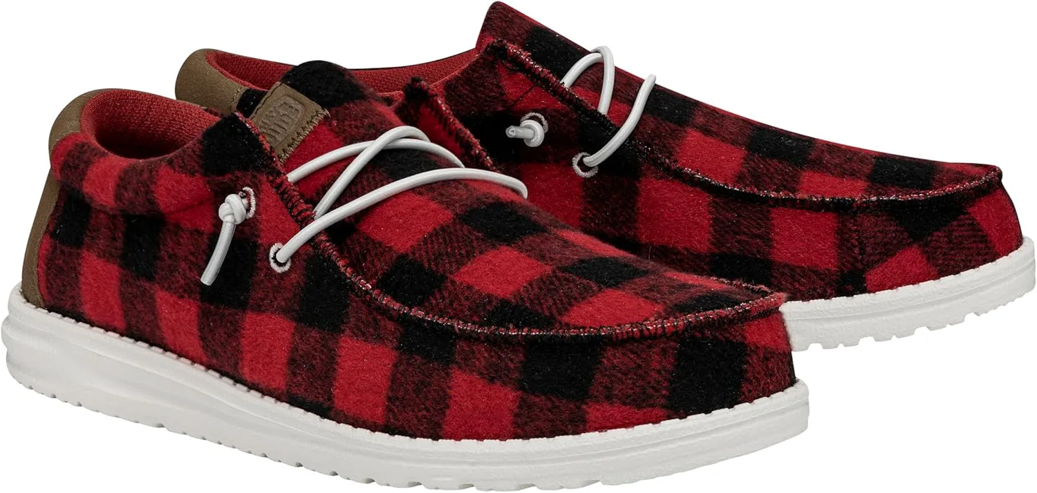 Лоферы HEYDUDE Men's Wally Buffalo Loafers, красный — фото 4