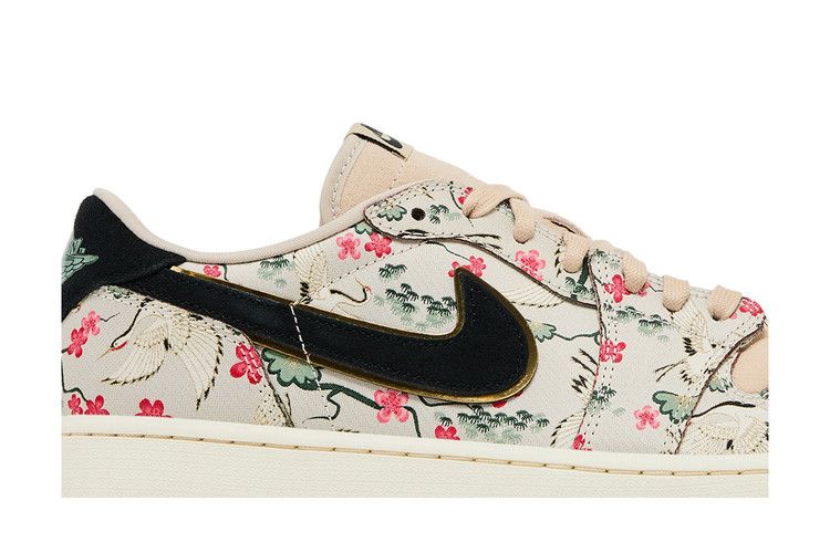 Кроссовки Air Jordan Rui Hachimura x Air Jordan 1 Retro Low OG 'Cranes', кремовый — фото 3