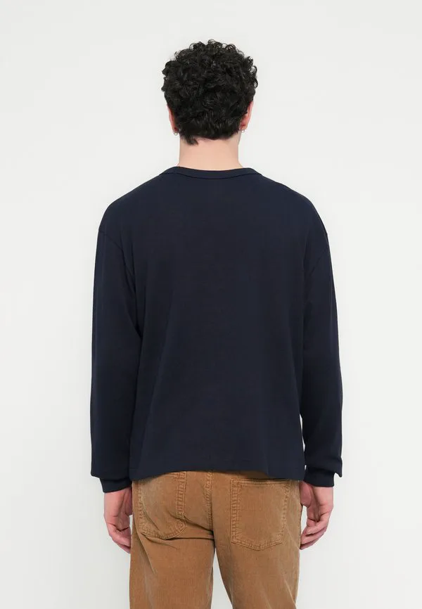 Футболка с логотипом корпорации, топ с длинными рукавами Gap, New Classic Navy — фото 3