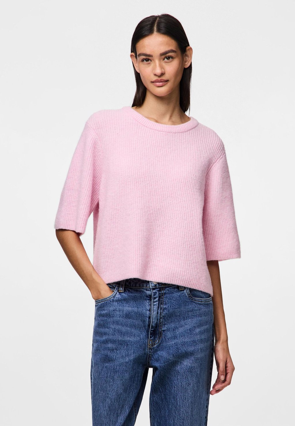 

Базовая футболка PCSILLY SS O-NECK BC Pieces, розовый