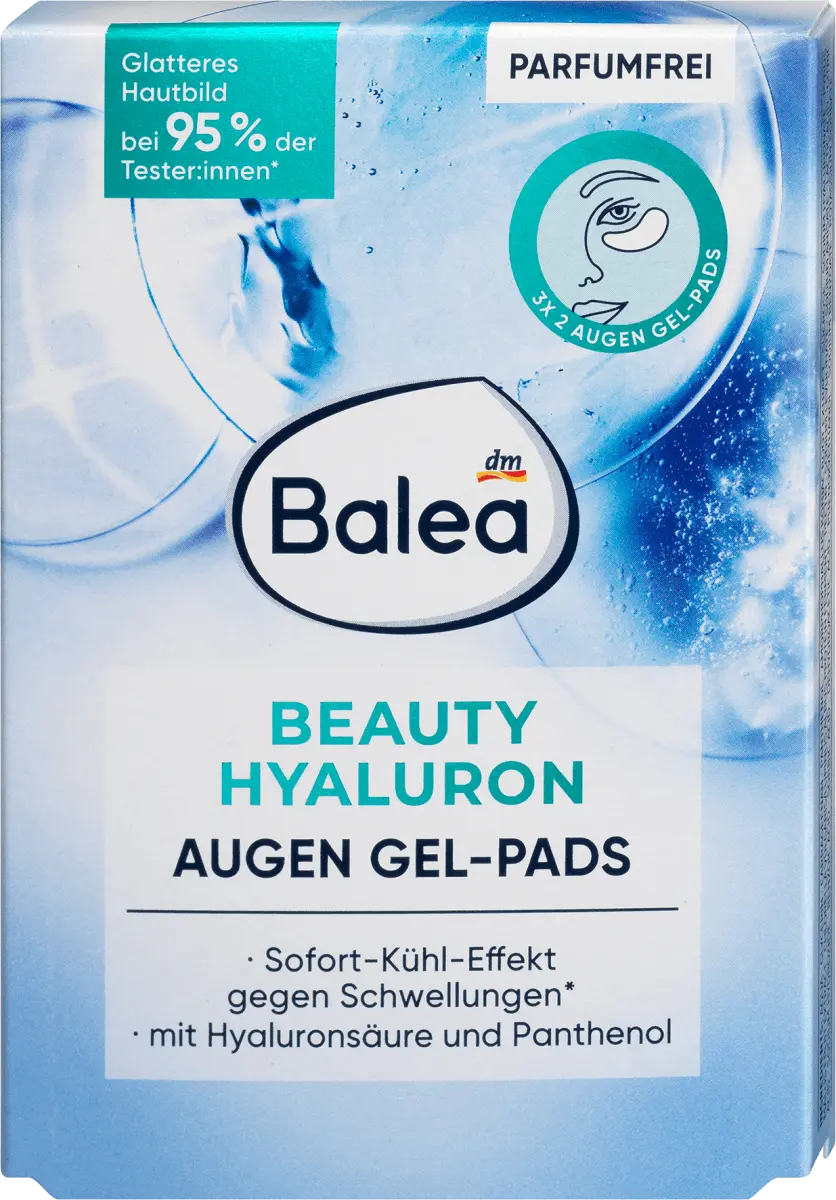 

Гелевые подушечки для глаз Beauty Hyaluron (3 пары) 6 шт. Balea