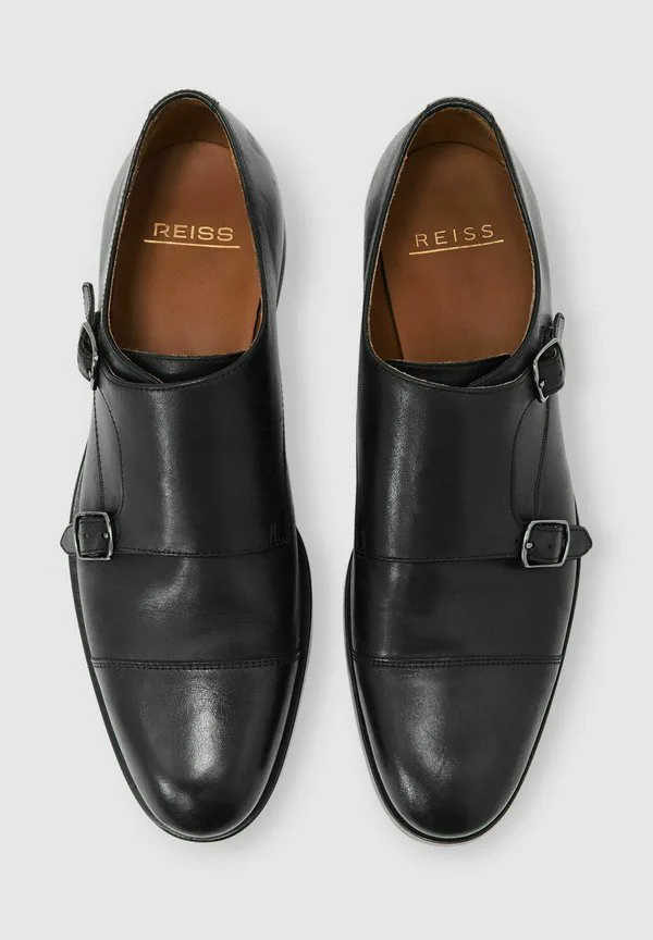 Классическая посадка, амальфи, двойная пряжка, стильные слипоны Reiss, Black — фото 2