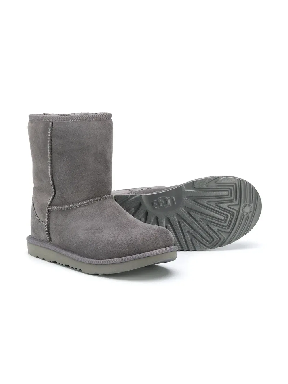 Однотонные угги Ugg Kids, серый — фото 2