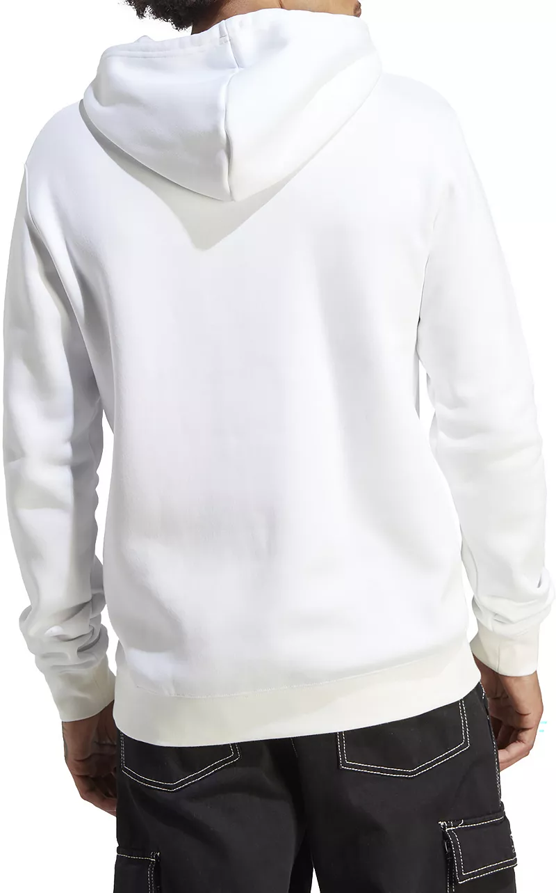 Мужская худи с трилистником Adidas Originals Adicolor Essentials, белый — фото 3