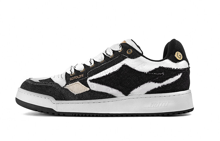 

Кроссовки GOTO Skateboarding Shoes Unisex Low-top Black/white/beige, черный