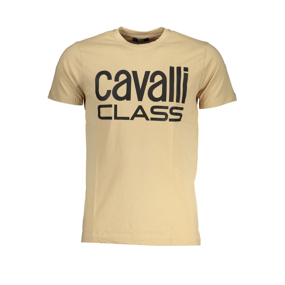 

Бежевая хлопковая футболка cavalli CLASS