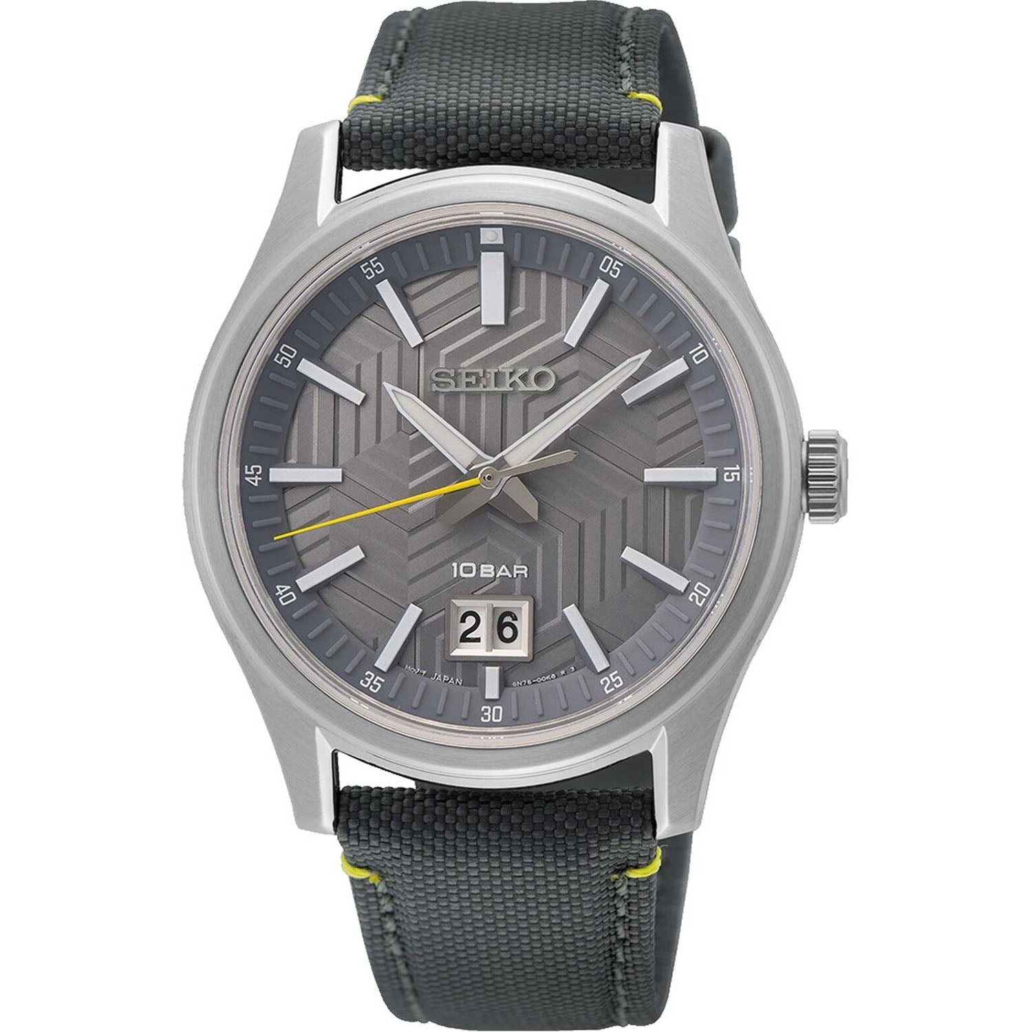

Мужские классические часы Seiko с серым циферблатом, серый