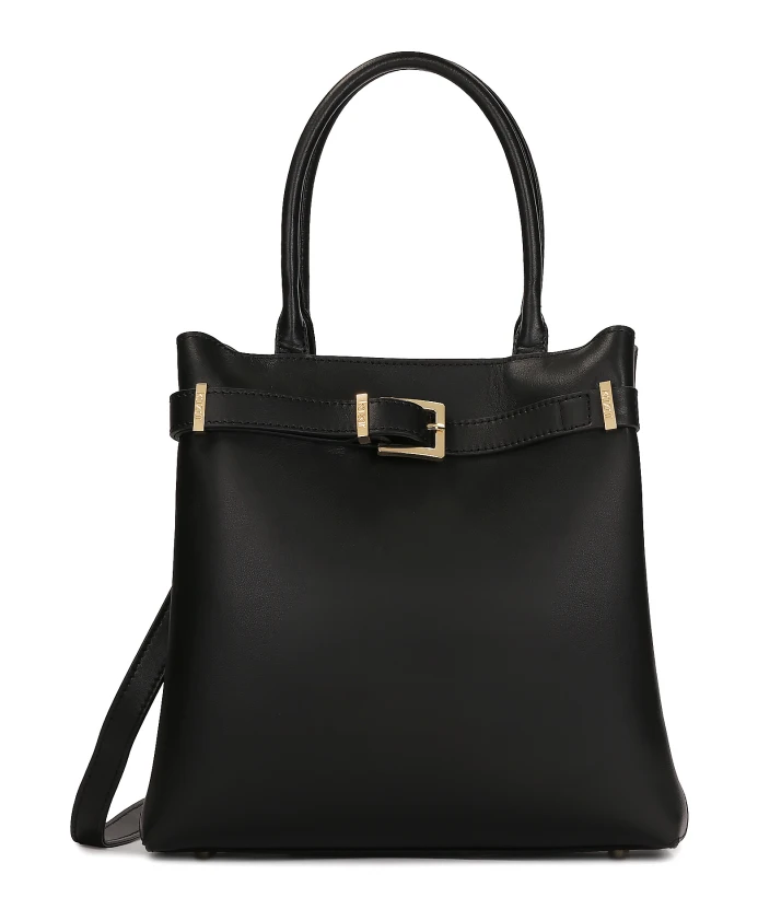 

Элегантная черная сумочка с ремешками Kazar, черный